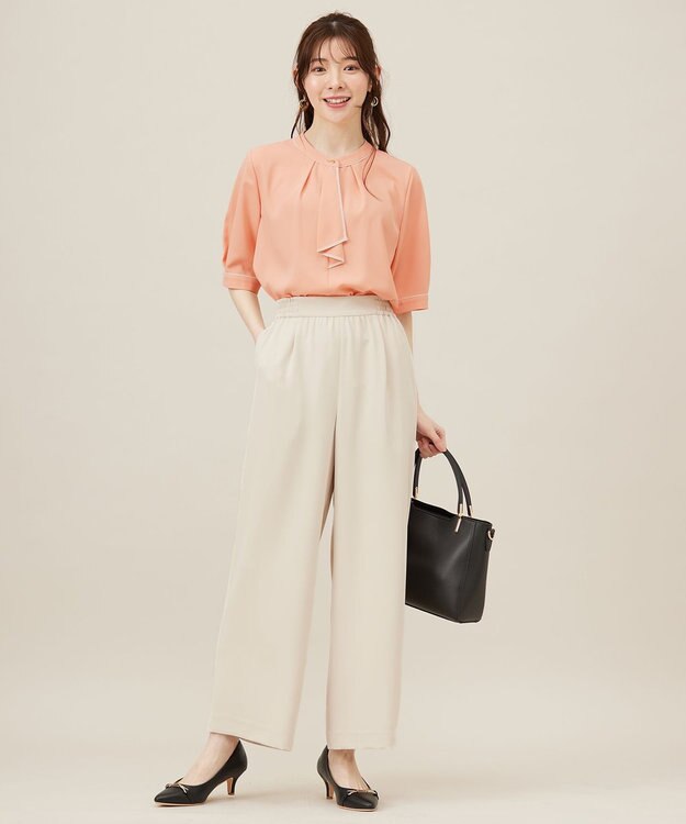 ANY SIS 【撥水・接触冷感・UVカット】コンフォートイージー ワイドパンツ アイボリー