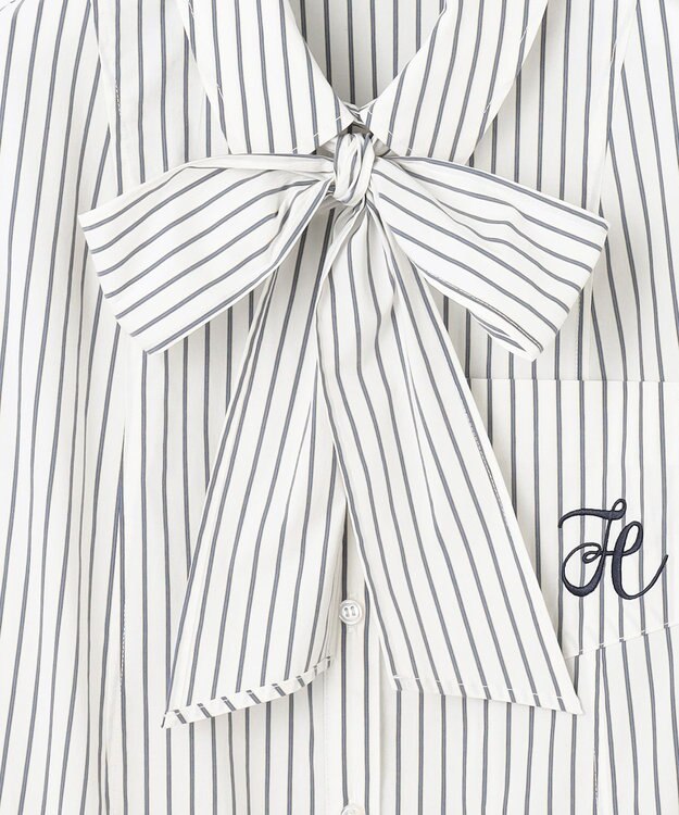 Feroux 【2WAY】リボンタイシャツ ワンピース ホワイト系1