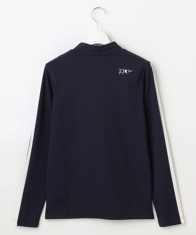 23区GOLF 【WOMEN】【吸水速乾/UVカット】ベアスムースモックシャツ ネイビー系