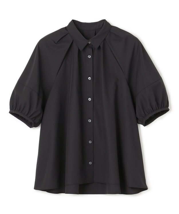 UNFILO L ランタンスリーブ ブラウス ブラック