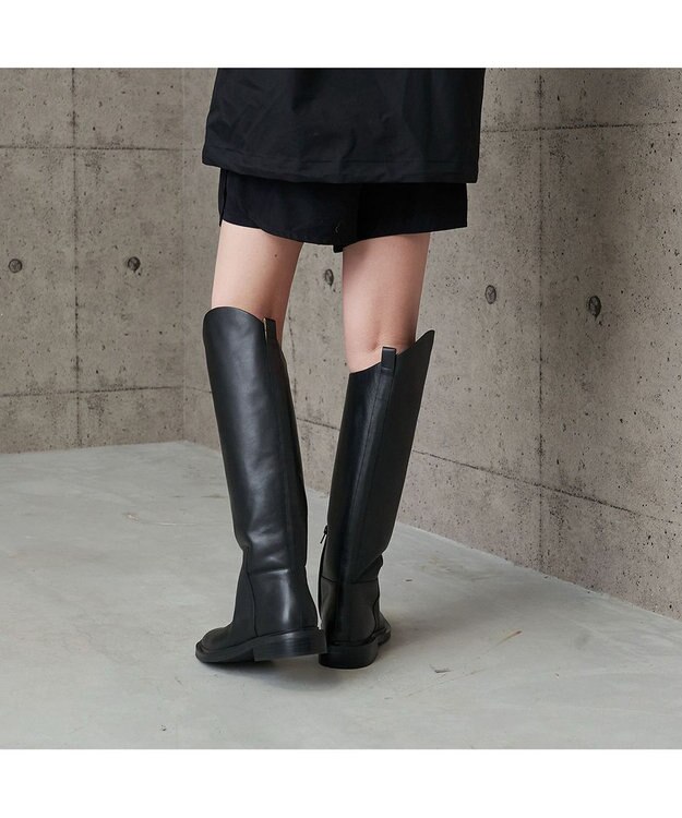 MODE ET JACOMO <carino>レザーロングブーツ ブラック