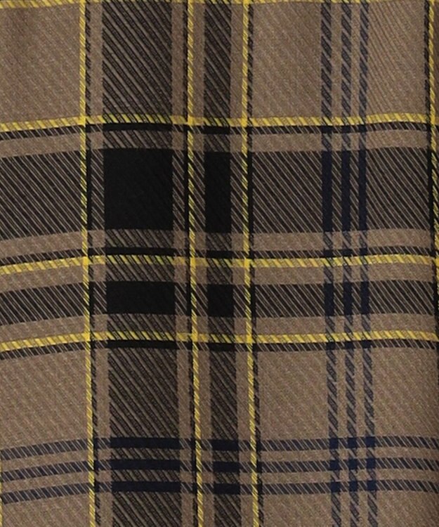 組曲 L シアーツイルチェック フレアスカート ダークブラウン系3