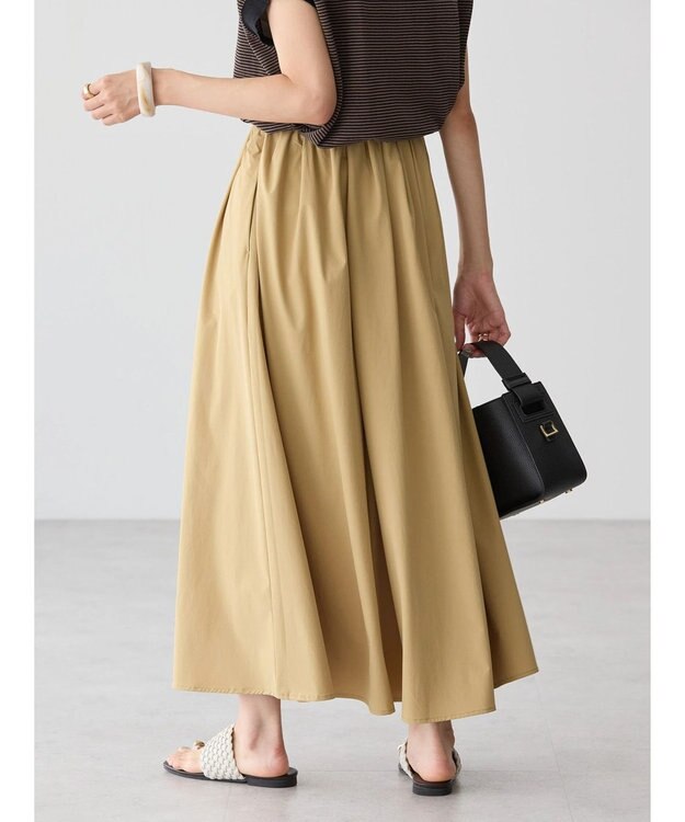 AMERICAN HOLIC イージーケア＋接触冷感ウエストタックフレアスカート Beige