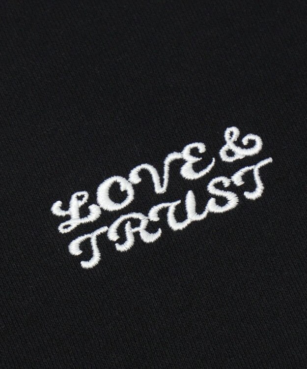 WEGO 【ユニセックス着用ITEM/MLサイズ展開】モチーフロゴポロスウェット ブラック