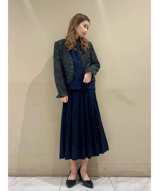 Green Parks ｅｆ－ｄｅ　プリーツスカート Dark Navy