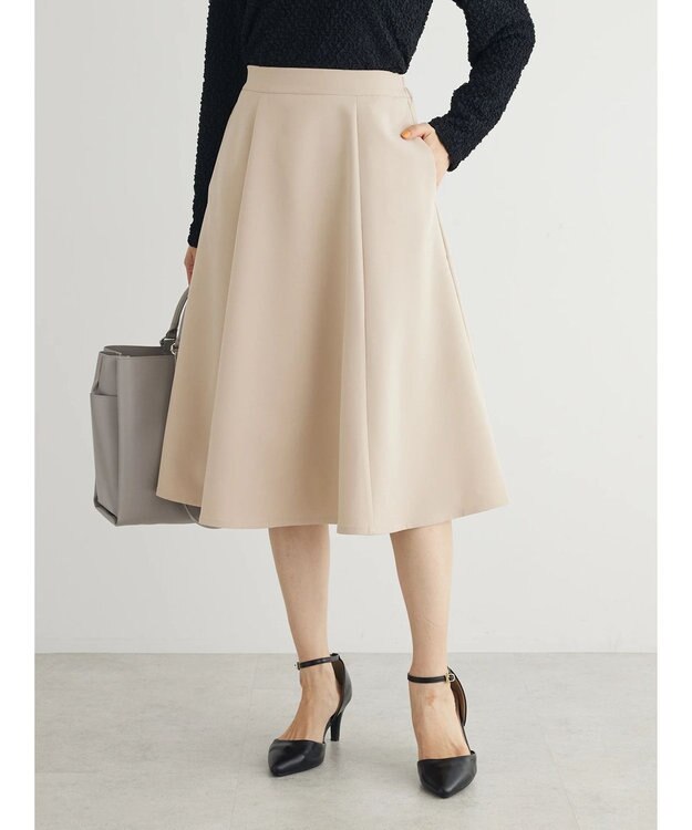 Green Parks 〈選べるきれシル〉フレアミディ丈スカート