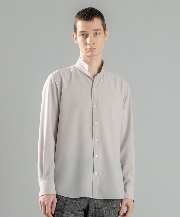 JOSEPH HOMME 新素材【シワになりにくい】テクノボイルストレッチ ウイングカラーシャツ アイボリー系