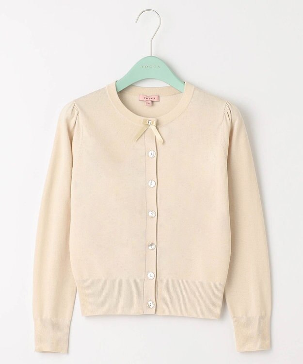 TOCCA 【洗える】BOW TIE KNIT カーディガン ベージュ系
