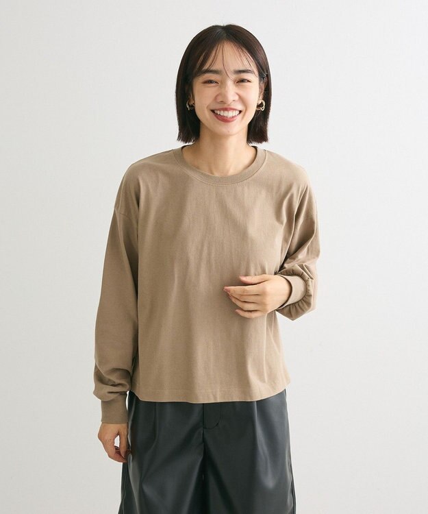 Green Parks ＳＥＴ２点　チュールベスト＋ロンＴＥＥ Gray Beige