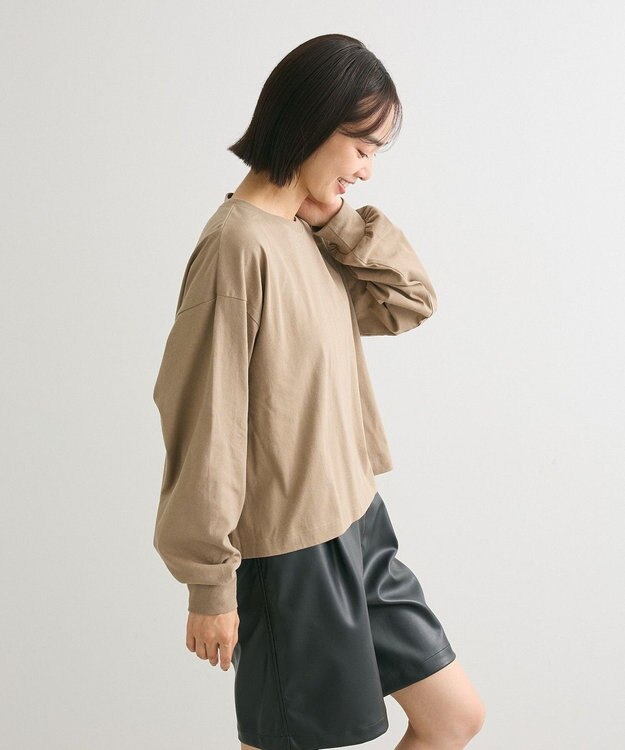 Green Parks ＳＥＴ２点　チュールベスト＋ロンＴＥＥ Gray Beige