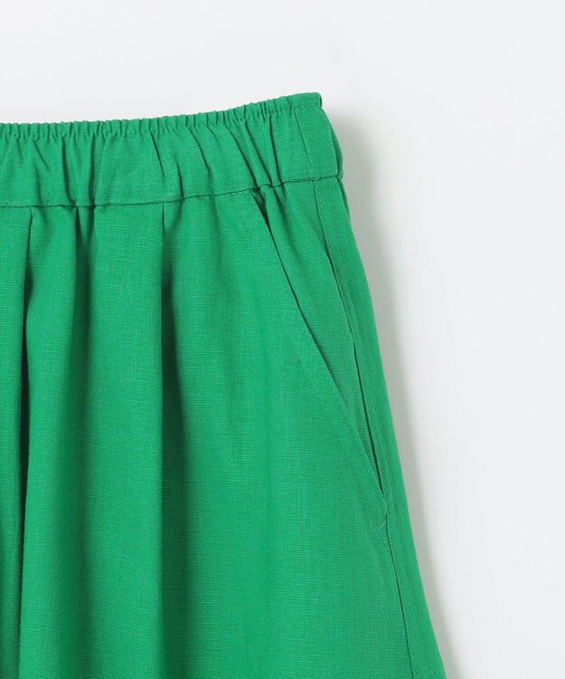 ANY 【ウエストゴム/接触冷感/UVケア】清涼リネンスカーチョ グリーン