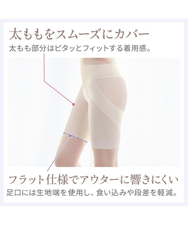 BRADELIS New York 【BRADELIS NewYork peace】　細く見えるガードル23 ミルクベージュ