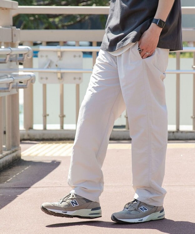 WEGO ナイロンイージーパンツ ライトグレー