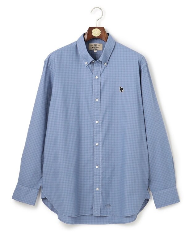 J.PRESS MEN 【KING SIZE】【IVY COLLECTION】バックブルチェックガーメントダイ シャツ / B.D. ブルー系3