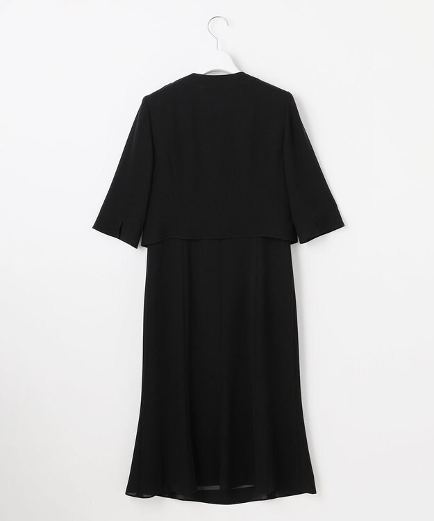 自由区 FORMAL 【人気NO.1 / 洗える】ボレロ風ワンピース ブラック系