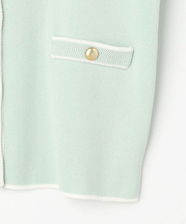 ANY SIS S 【花粉対策】ラインポイント カーディガン ミント