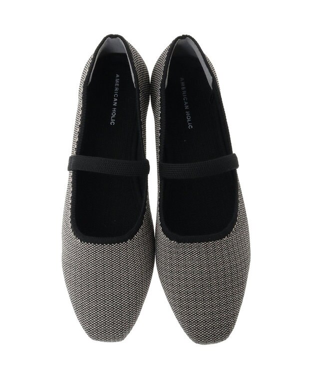 AMERICAN HOLIC ニットメリージェーンパンプス Beige