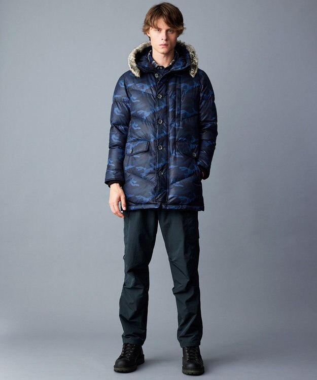 JOSEPH ABBOUD MOUNTAIN 【ECOファー/撥水/9ポケット】カモフラージュ ダウン コート ネイビー系6