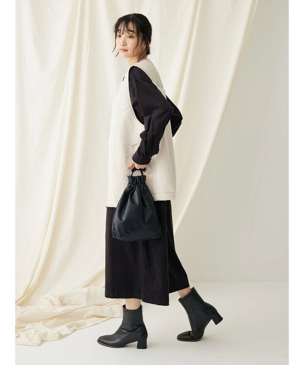 CRAFT STANDARD BOUTIQUE キルティングボア切替ベスト Ivory