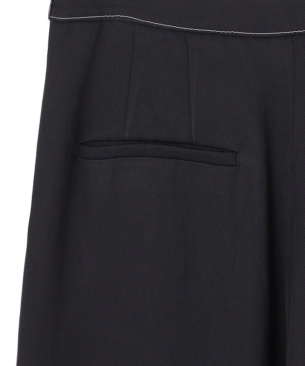 ICB 【WEB＆一部店舗限定】 AcetateGabardine ワイドパンツ ブラック