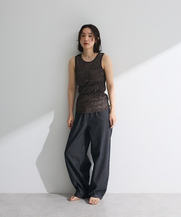 Green Parks ・Ｐｅｔｉｔ　Ｆｌｅｕｒ　シャーリングラメタンクトップ Gold