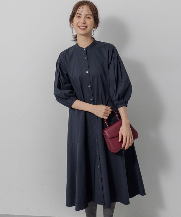 組曲 L コンパクトシャーティング ワンピース ネイビー系
