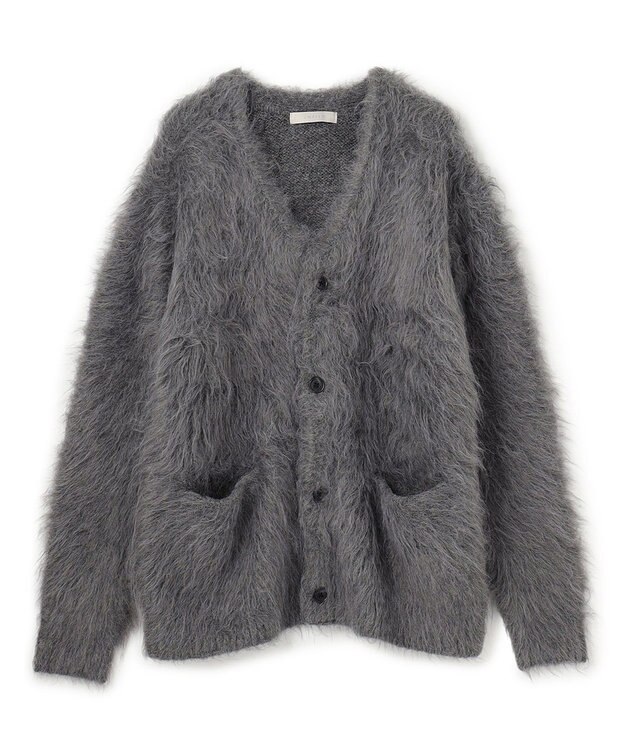 UNFILO MENS 【男女兼用】シャギーニット カーディガン チャコール