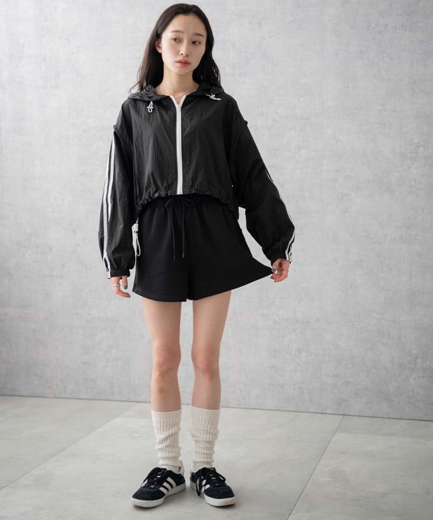 WEGO 【ウエストゴム】スウェットイージーショートパンツ ブラック