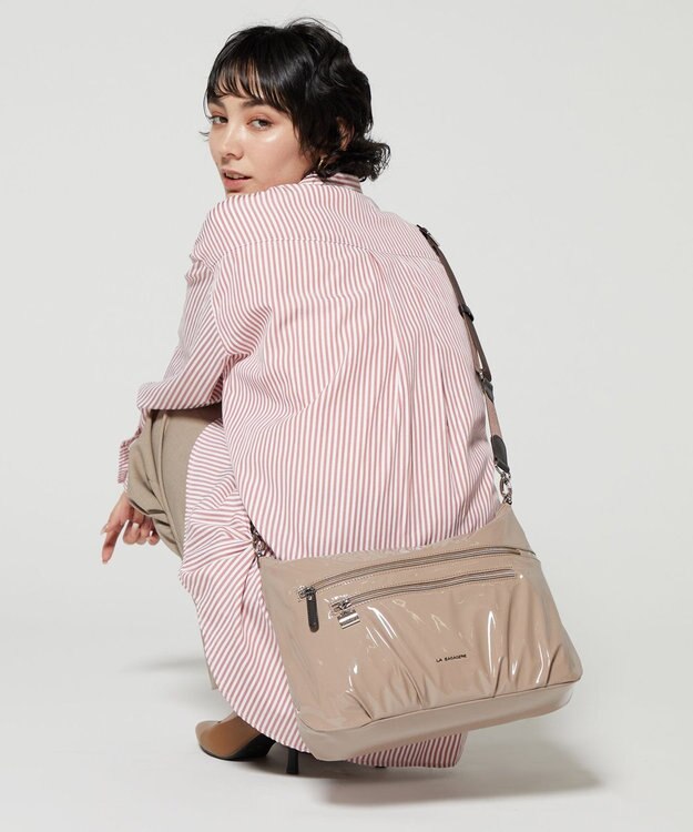 LA BAGAGERIE プリュイ　2wayショルダー グレージュ