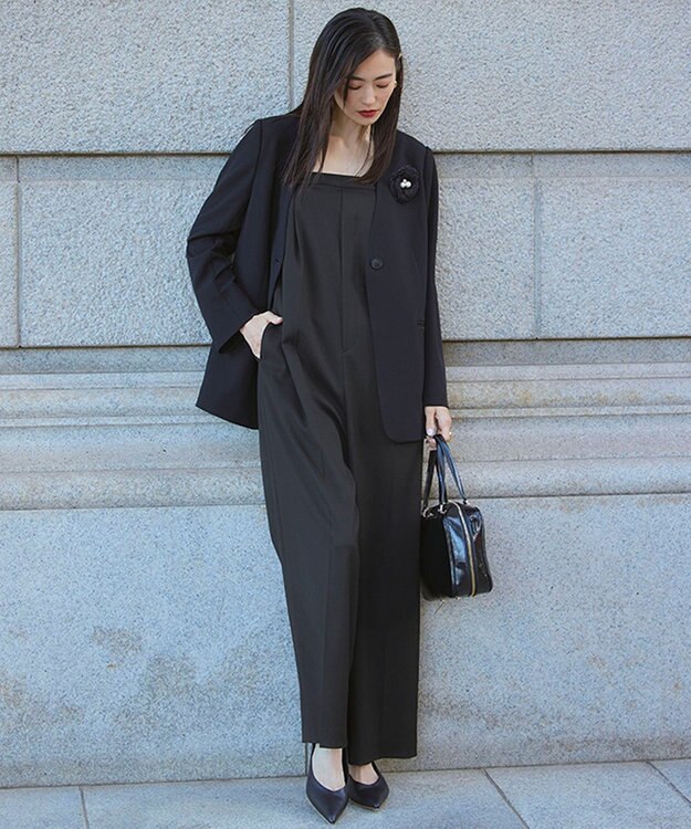 23区 S 【VERY3月号掲載/洗える】TRコンフォートストレッチ 2WAY オールインワン ブラック系