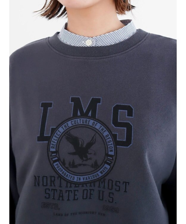 Green Parks クロップド丈ロゴプルオーバー Gray