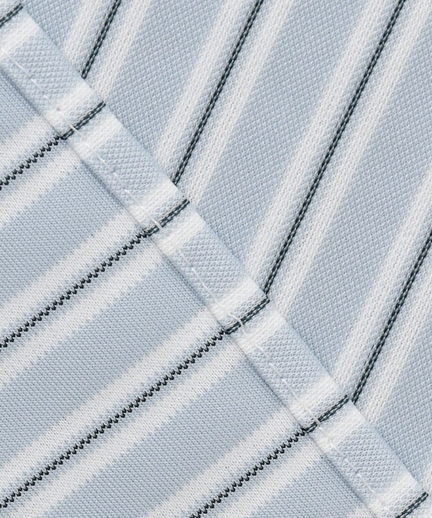 自由区 【XSサイズ～/洗える】ストレッチシャーティング ブラウス スカイブルー系1