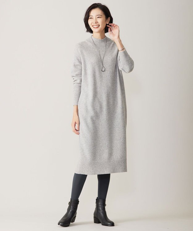 J.PRESS LADIES リバーシブル エポ リング ネックレス ネイビー系