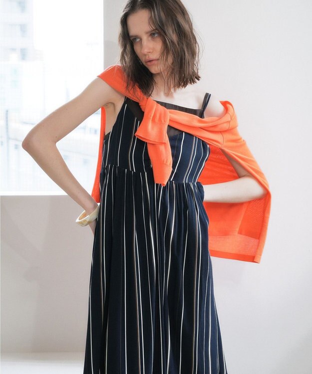 YECCA VECCA アートプリントキャミワンピース Stripe