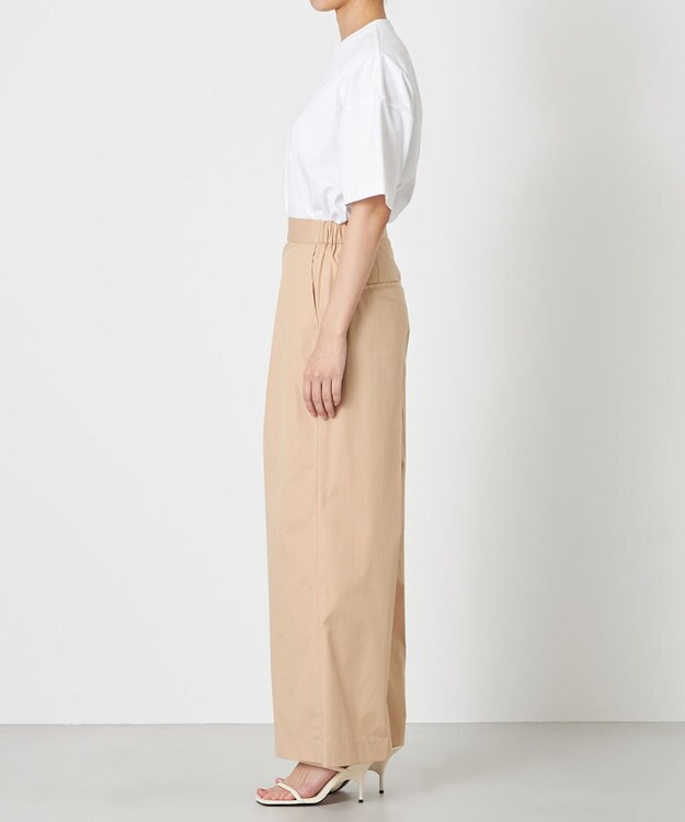 NAVE 【ReNave・セットアップ可/洗える/接触冷感/UVケア】コットンポリブロード パンツ ベージュ系