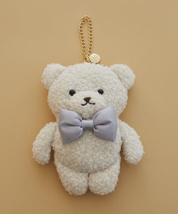 Maison de FLEUR 【限定カラーあり】リボンベアパスケース Ivory