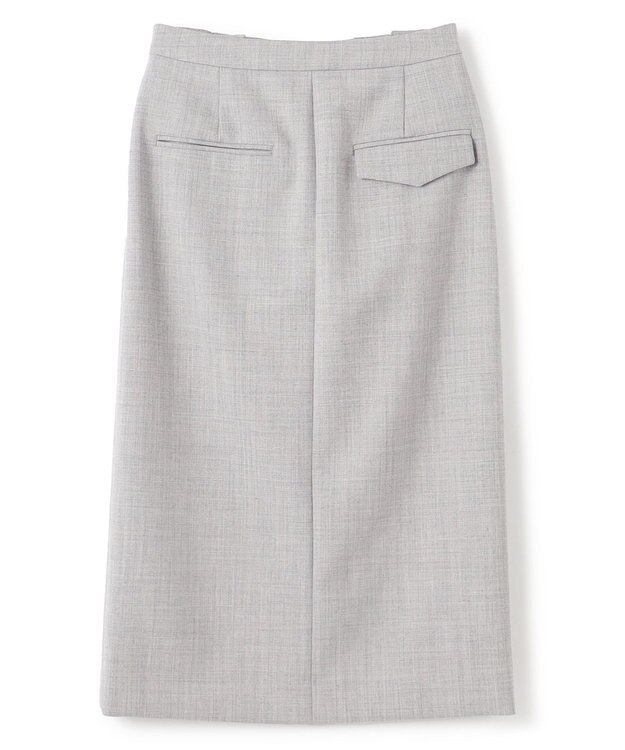 BEIGE， FERSEN / フロントボタンIラインスカート L.Gray