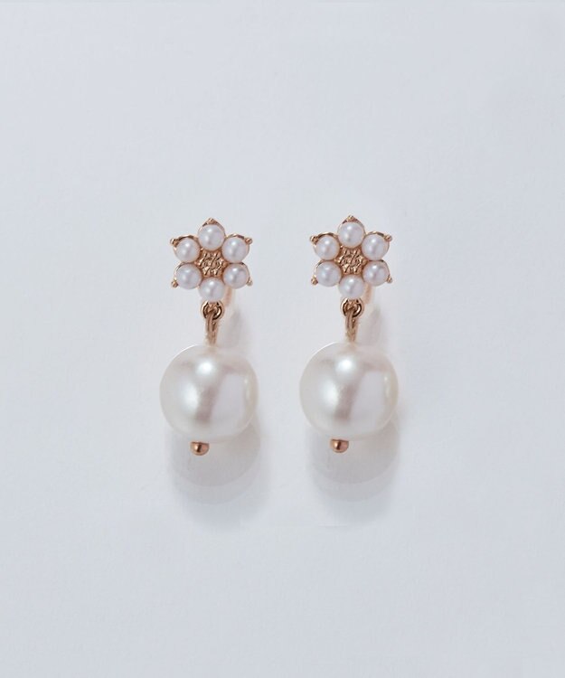 Phoebe 【痛くないシリーズ】フルールパールライトフィットイヤリング　シャンパンゴールド シャンパンゴールド