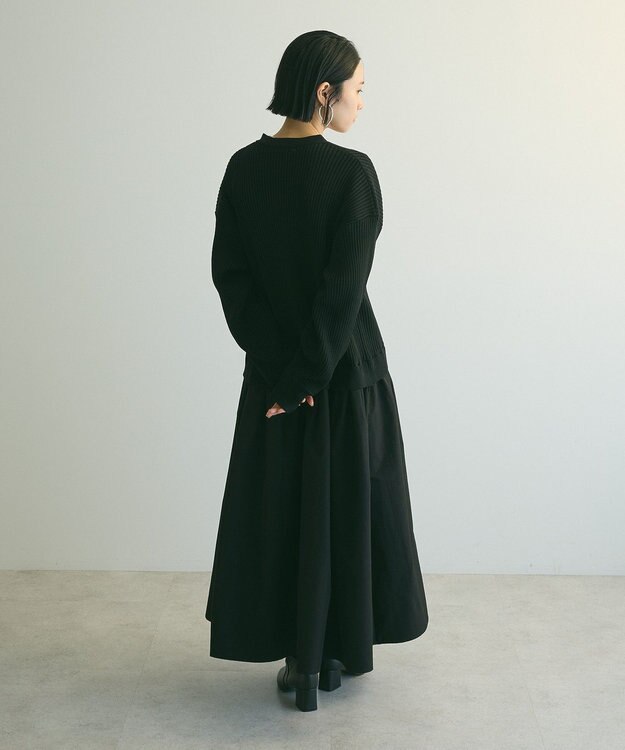 Green Parks ａ．ニットドッキングワンピース Black