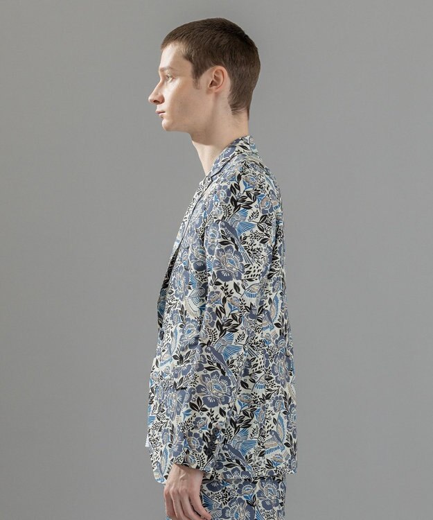 JOSEPH HOMME 新型・新柄【洗える/ストレッチ/シワになりにくい】クールドッツストレッチ メキシカンプリント ジャケット ホワイト系5