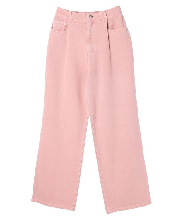 earth music&ecology タックルーズデニムパンツ Pink