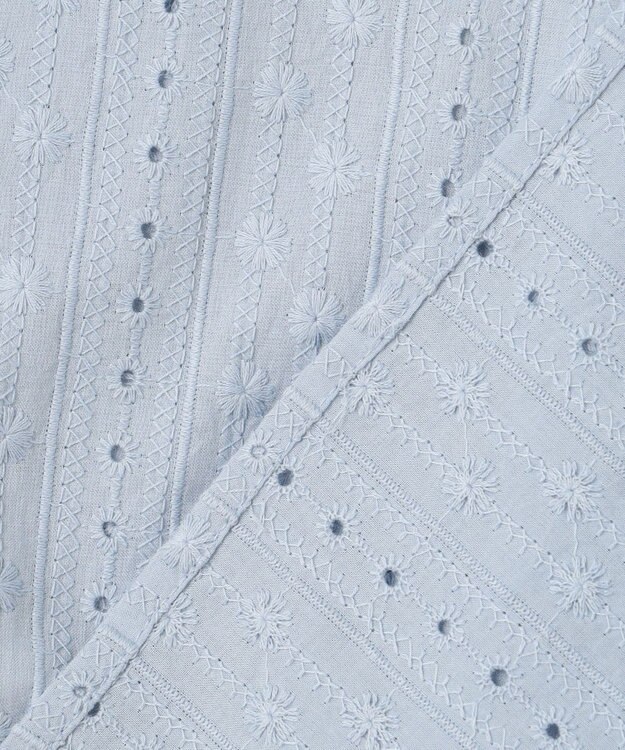 組曲 エンブロイダリーレースフレンチスリーブ ブラウス 【WEB限定】サックスブルー系9