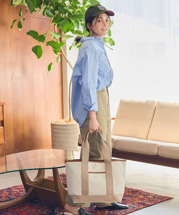 TOPKAPI 【Breath TOPKAPI】SCOTCH GRAIN スコッチグレイン ロングハンドル トートバッグ L ペールベージュ