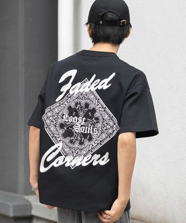 WEGO ペイズリーグラフィックBIG　T（SS） ブラック