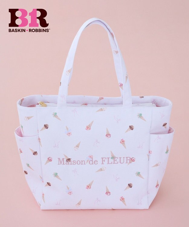 Maison de FLEUR サーティワン　サイドポケットトート Light Pink
