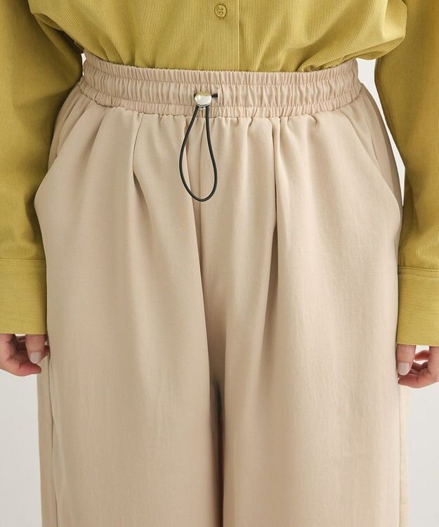 Green Parks つやサテンパンツ Light Beige