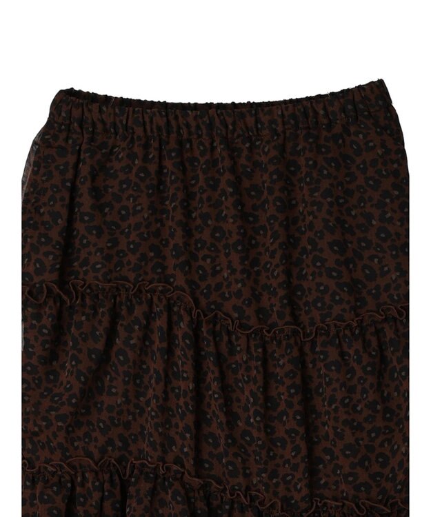 AMERICAN HOLIC 丈違いティアードフリルギャザースカート Brown