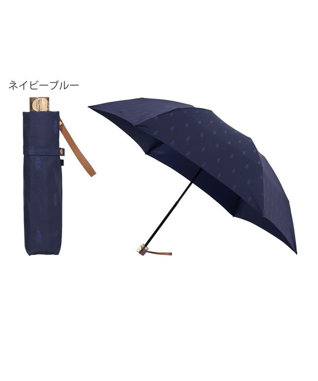 MOONBAT POLO RALPH LAUREN 【日本製】折りたたみ傘 POLO BEARジャカード ネイビーブルー