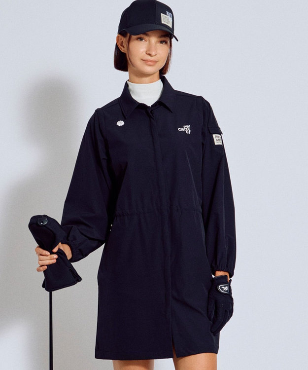 PW CIRCULUS 【着回し力2倍 / 2WAY】【WOMEN】袖2WAY デタッチャブルワンピース ゴルフウェア レディース ブラック系