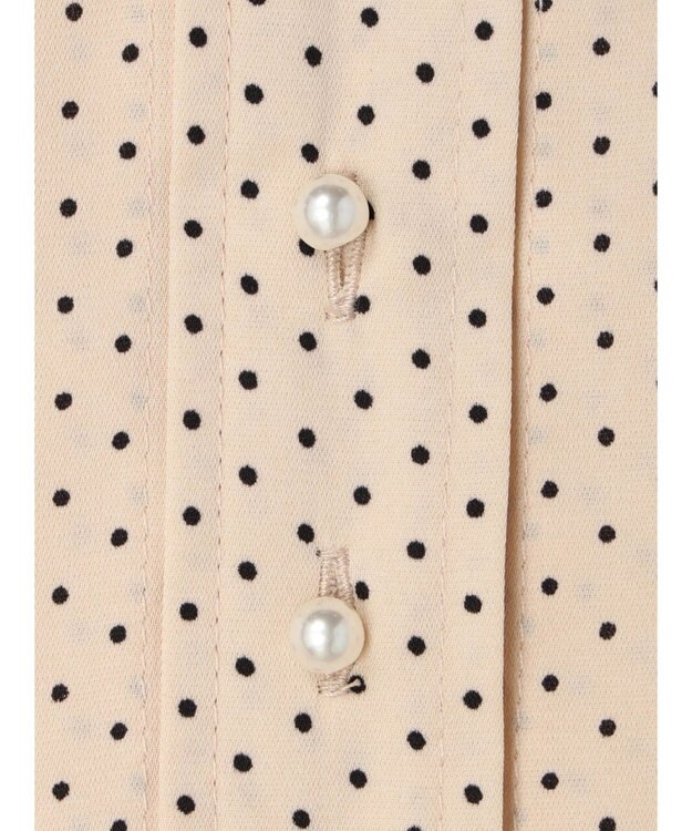 CRAFT STANDARD BOUTIQUE ピコフリルドットブラウス Beige